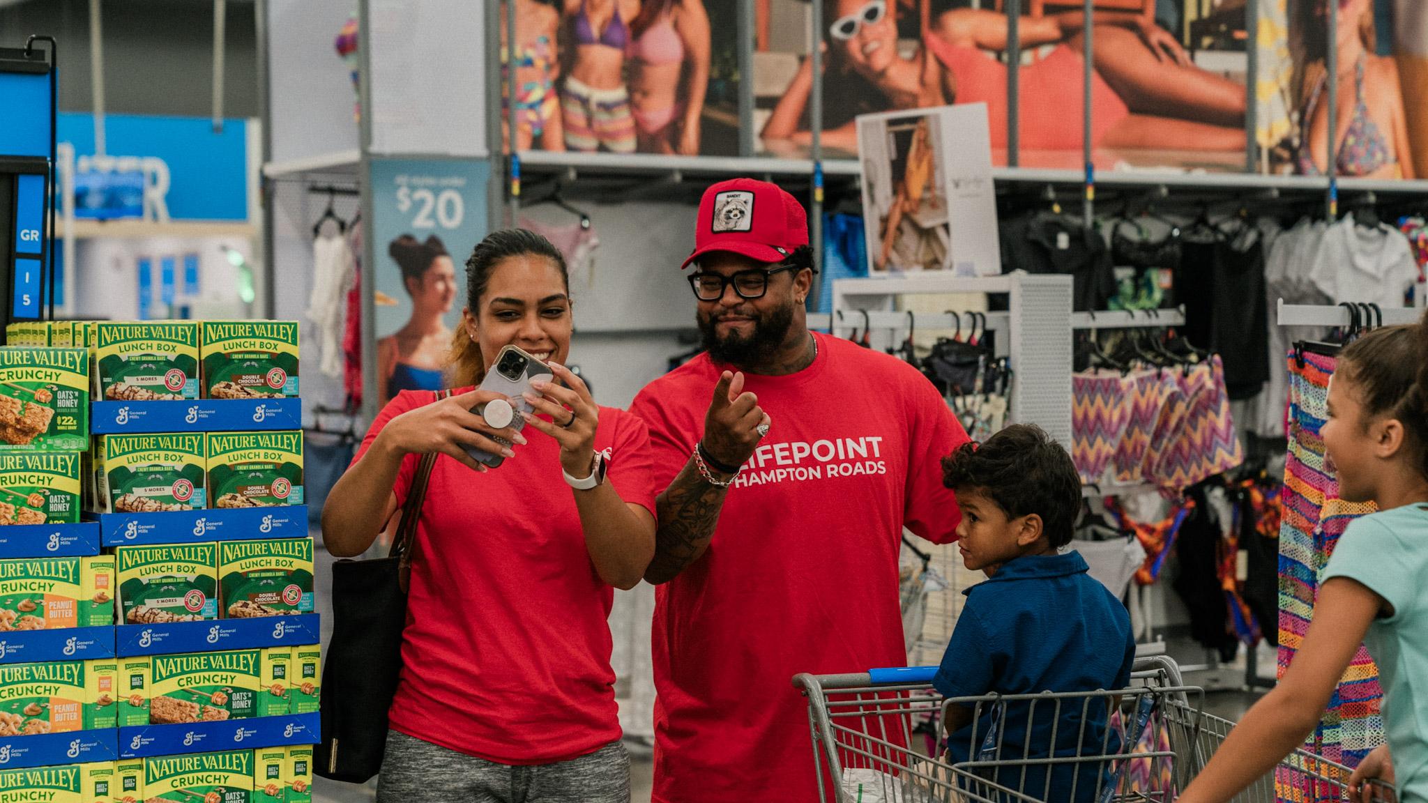Community outreach team organizing donations